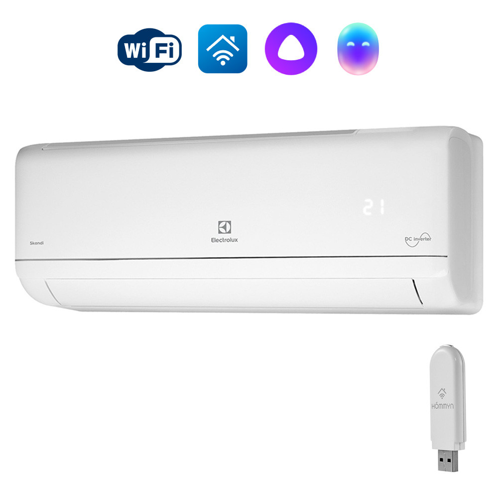 Сплит-система инверторного типа Electrolux Skandi DC EACS/I-09HSK/N3_24Y комплект с Wi-Fi донглом в компании ICEКОХИНОР